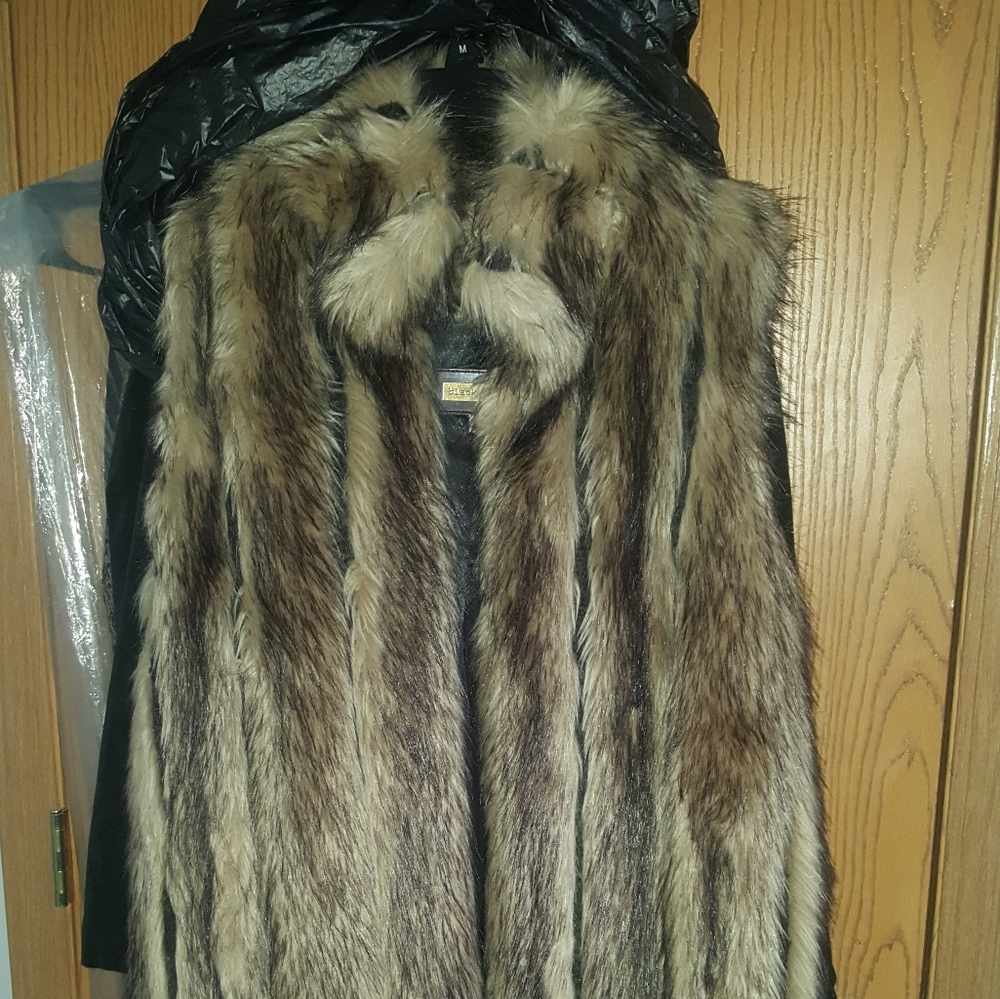 Wilson Leather's Black Rivet faux fur Vest